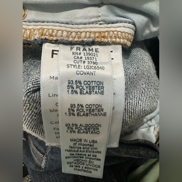 Frame Le Garcon Crop ‘covant’ distressed dark wash taper boyfriend jean - 26 - Picture 11 of 16